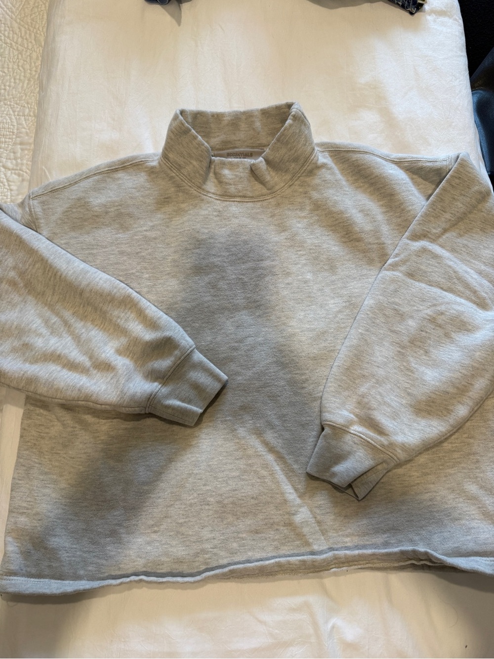 Fear of God Essentials Women’s Turtleneck Sweatshirt - Light Gray